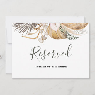 Invitation SIGNE RÉSERVÉ DE Mariage Floral Boho minimal