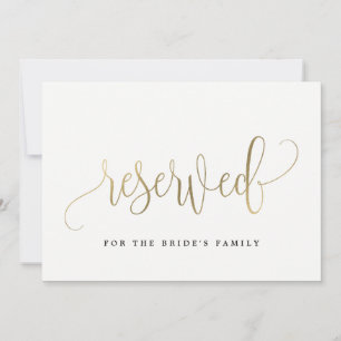Invitation Signe réservé - Jolie calligraphie