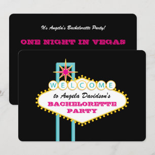 Invitation Signe rose de Las Vegas Bachelorette Party