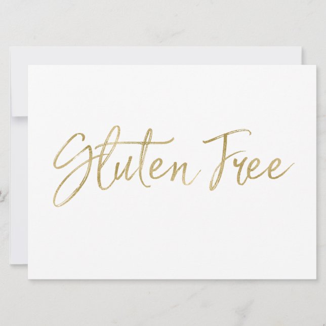 Invitation Signe "Sans gluten" | Main Or Stylish Lettrée (Devant)