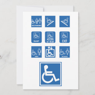 Invitation Signes d'accessibilité pour fauteuil roulant