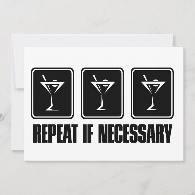 Invitation Signes de boissons de Martini - répétition s'il y (Devant)