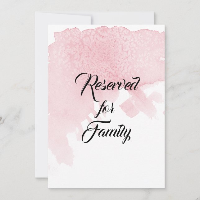 Invitation Signes de table mariage Aquarelle moderne Laver ro (Devant)