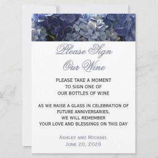Invitation Signez Notre Hydrangea Signe de Vin