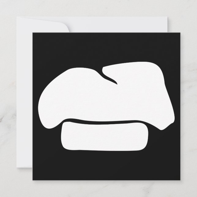 Invitation silhouette casquette chef (Devant)