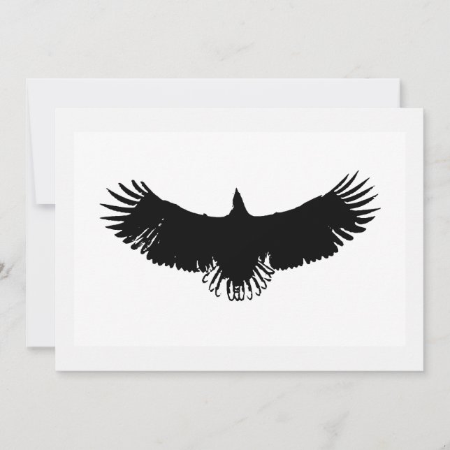 Invitation Silhouette d'aigle volant (Devant)