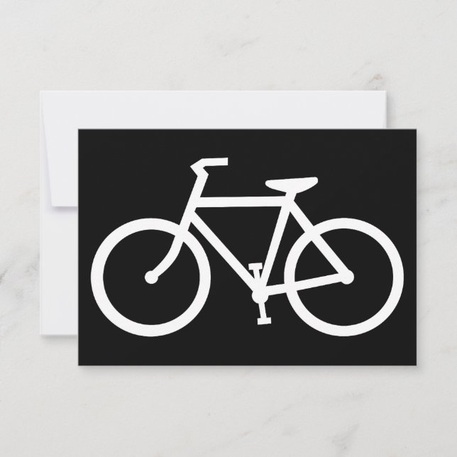 Invitation silhouette de bicyclette (Devant)