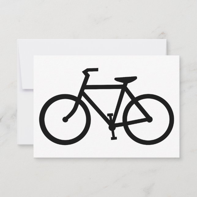 Invitation silhouette de bicyclette (Devant)
