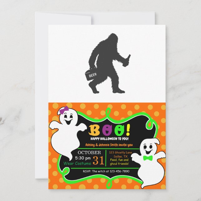 Invitation Silhouette de bière Bigfoot (Devant)