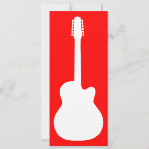 Invitation silhouette de guitare électrique