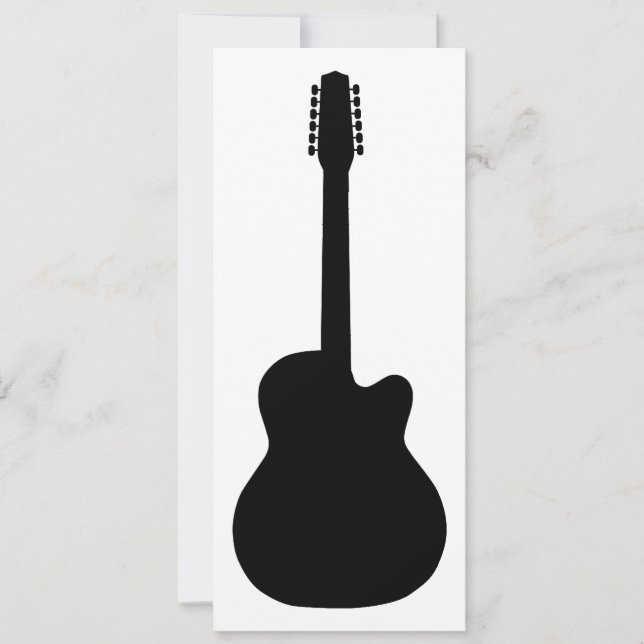 Invitation silhouette de guitare électrique (Devant)