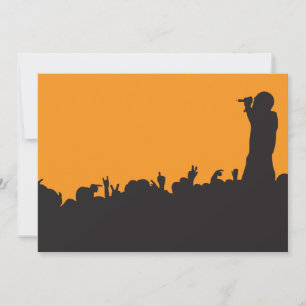 Invitation Silhouette de la foule d'un concert de rock Festiv
