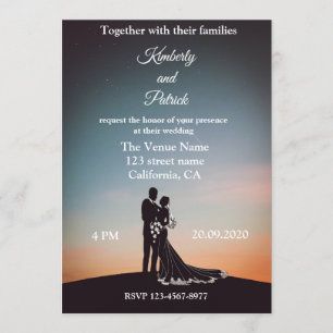 Invitation Silhouette De L'Mariage De Mariée