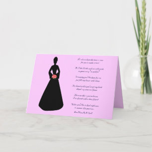 Invitation Silhouette De Mariée Serez-Vous Ma Femme D'Accueil