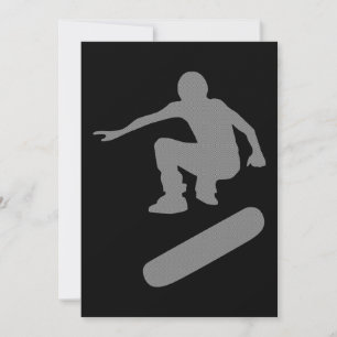 Invitation silhouette de skateboard