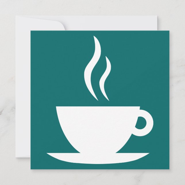Invitation silhouette de tasse de café (Devant)