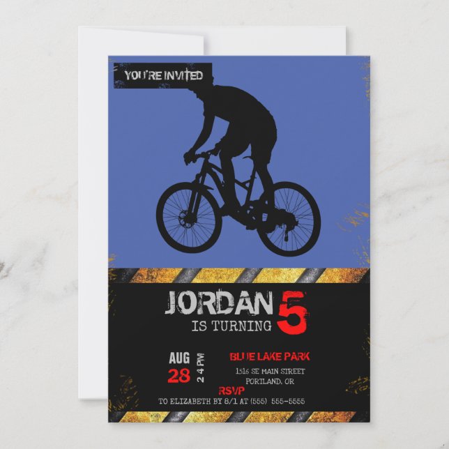Invitation Silhouette de VTT (Devant)