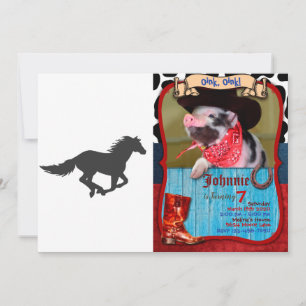 Invitation Silhouette du cheval de course - Choisissez la cou