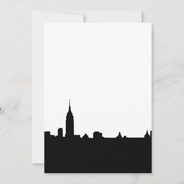 Invitation Silhouette New York Noir & Blanc (Devant)