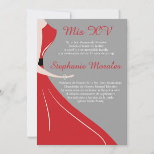 Invitation Silhouette Quinceanera