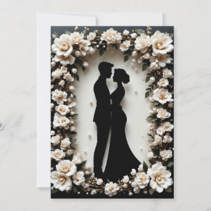 Invitation Silhouette romantique d'un couple