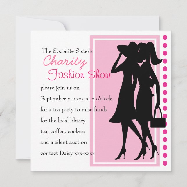 Invitation Silhouettes de mode (Devant)