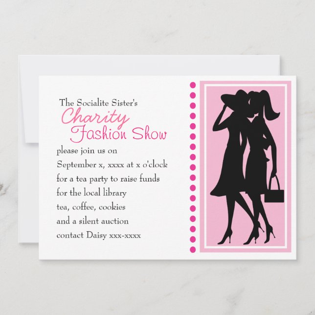 Invitation Silhouettes de mode (Devant)