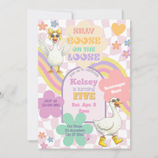 Invitation Silly Goose on the Loose Birthday