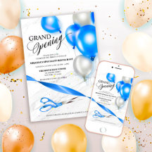 Silver Blue Balloons Restaurant Grand Ouverture