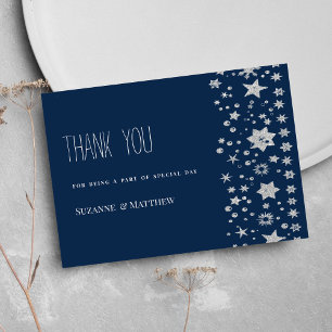 Invitation Silver Chirstmas fée légère Merci d'hiver