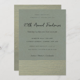 INVITATION SILVER GRAY SKETCH STRIPED LINE ÉVÉNEMENT D'ENTREP