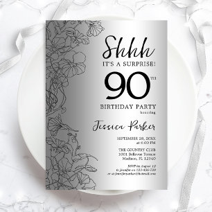 Invitation Silver Surprise 90e anniversaire