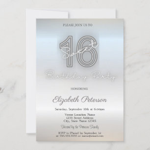 Invitation Silver Sweet minimaliste moderne 16