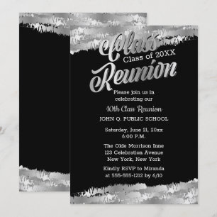 Invitation Silver Tone Classe moderne Réunion