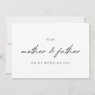 Invitation Simple à ma mère le jour de mon mariage