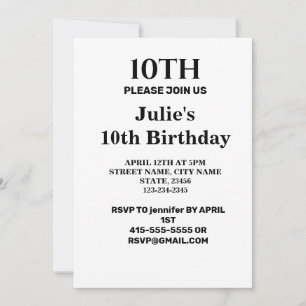 Invitation Simple ajout minimal du nom de texte du logo