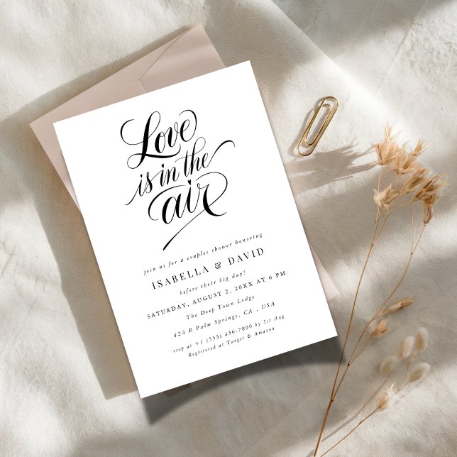 Invitation Simple Amour Moderne est dans l'Air Cérémonie de m (Créateur téléchargé)