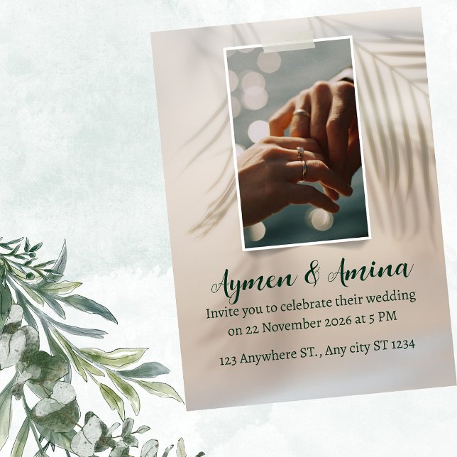 Invitation simple au mariage (Créateur téléchargé)