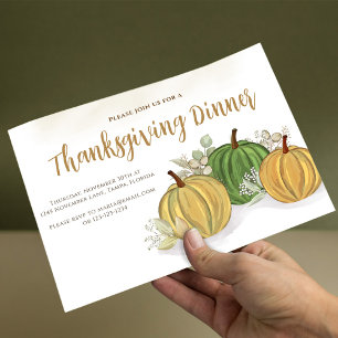 Invitation Simple automne Feuillage d'automne Citrouille Than