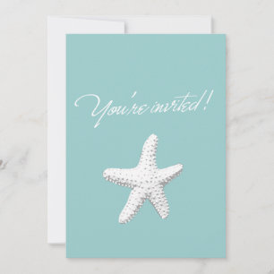 Invitation simple Baby shower de poisson d'étoile 