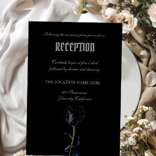 Invitation Simple Black Roses gothique