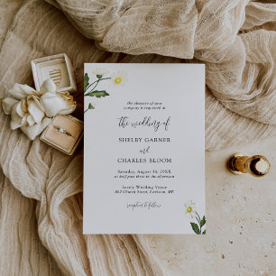 Invitation Simple Blanc Faisy Faisal Mariage élégant