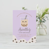 Simple Boba Bubble Lait Thé pourpre Anniversaire