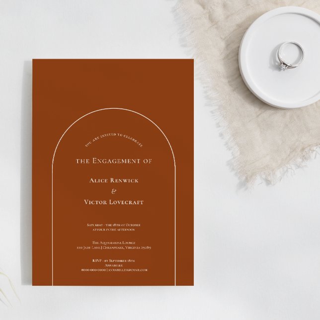 Invitation Simple Boho Arch Terracotta (Créateur téléchargé)