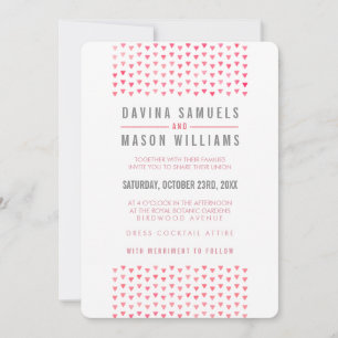 Invitation SIMPLE BOHO MARIAGE triangle moderne motif rose
