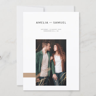 Invitation Simple Boho Minimalist Wedding