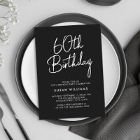 Simple chic moderne 60e anniversaire