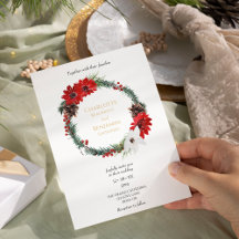Simple classique Noël moderne Mariage
