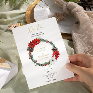 Invitation Simple classique Noël moderne Nous faisons Mariage