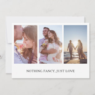 Invitation Simple Collage Photo de Réception de Mariage Moder